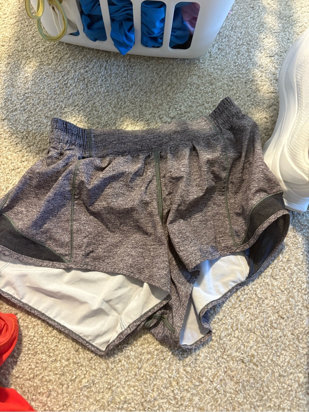 Women's Heather Gray Athletic Running Shorts